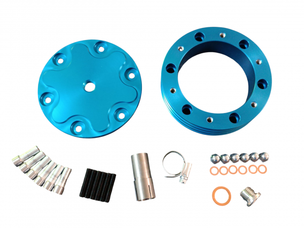 Ölsumpfverlängerung Typ1 Alu CNC blau eloxiert